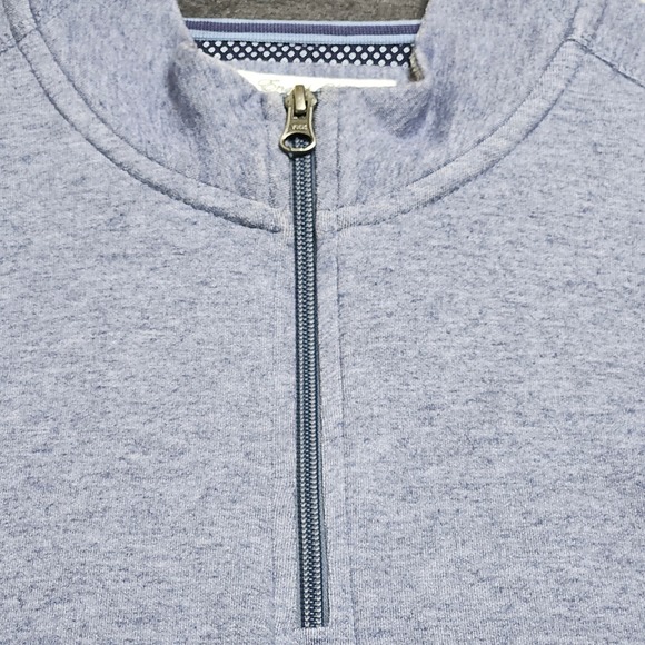 English Laundry Sweater Sweatshirt Mens XL Blue‎ Heathered 1/4 Zip Pullover - Picture 4 of 10